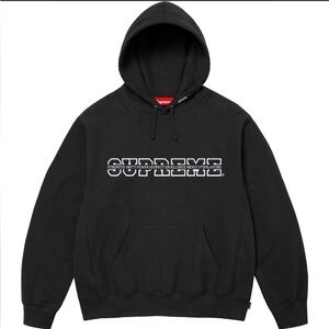 Supreme Collegiate Acronym Hoodie Sweatshirt Black White Men’s 2XL Size FW24 NEW